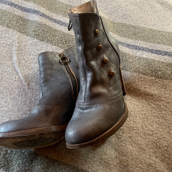 Vintage spats style ankle booties, made in Italy 8/39 - Picture 6 of 11